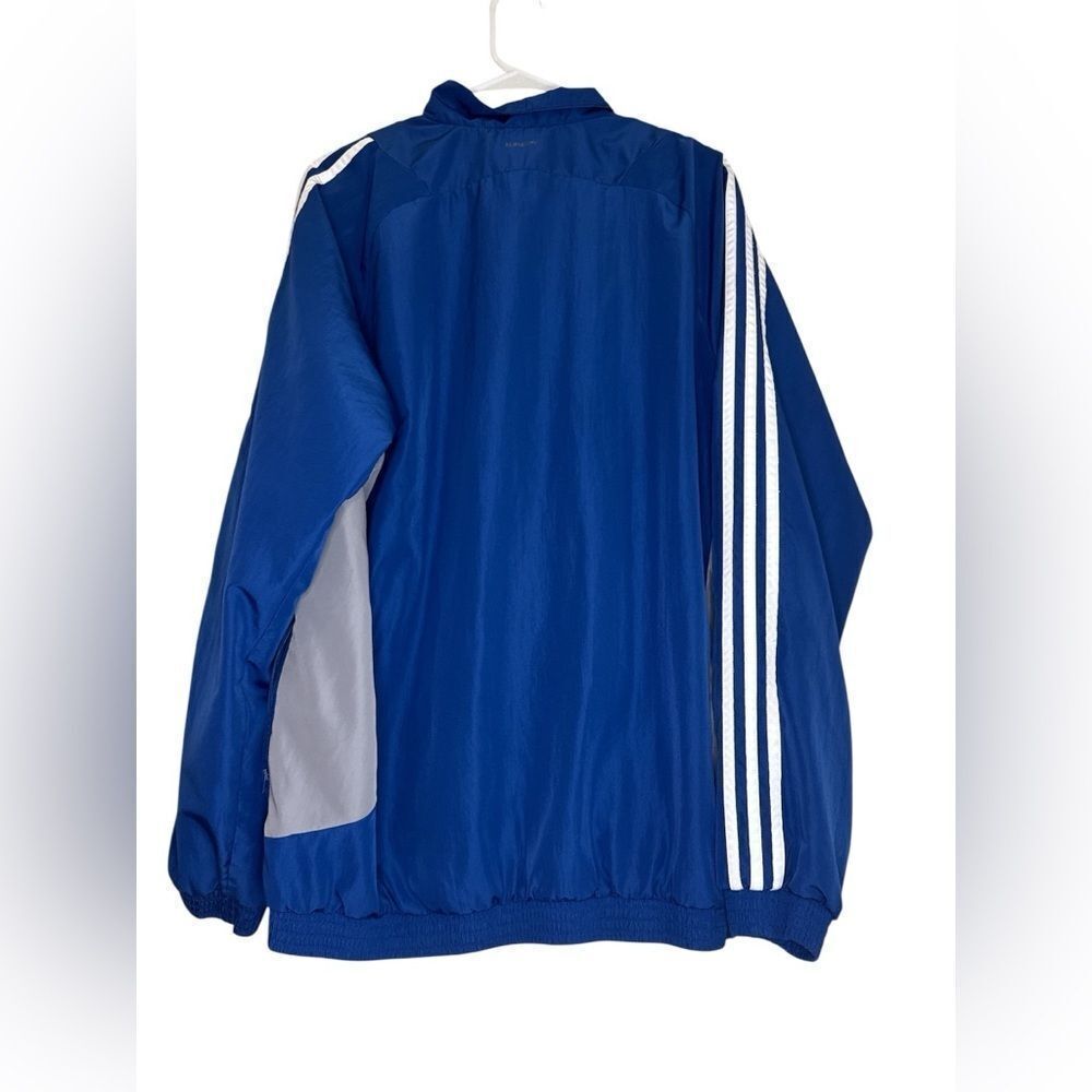 Vintage Adidas Men's Blue Windbreaker Jacket - Picture 2 of 7